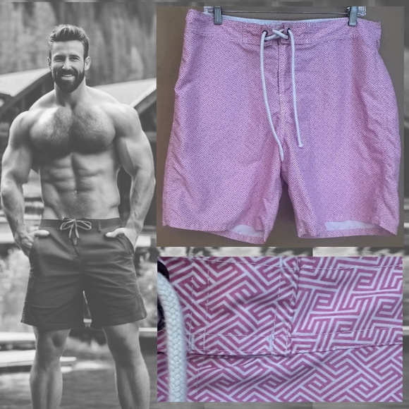 Strong Boalt Palm Beach Swim Trunks 32 waist 8" inseam Gently worn - Picture 1 of 5